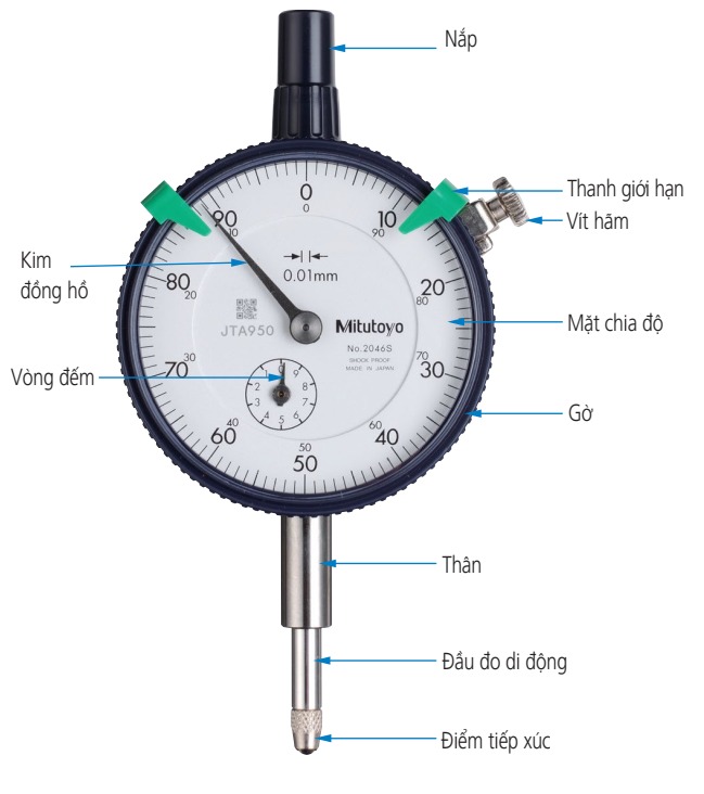 Hướng dẫn sử dụng đồng hồ so cơ khí Mitutoyo kết quả chính xác - 1 Hướng dẫn sử dụng đồng hồ so cơ khí Mitutoyo kết quả chính xác - 1